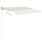 vidaXL Auvent manuel rétractable sur pied 300x250 cm Crème
