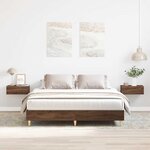 vidaXL Cadre de lit sans matelas chêne marron 150x200 cm