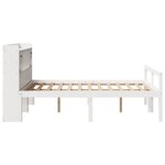 vidaXL Lit bibliothèque sans matelas blanc 150x200 cm bois pin massif