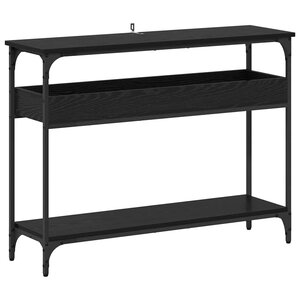 vidaXL Table console Chêne noir 100 x 29 x 75 cm Bois d'ingénierie