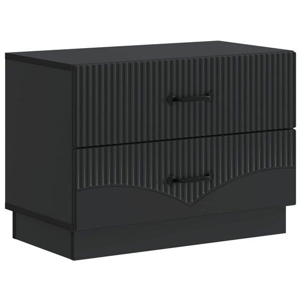 vidaXL Cabinet de chevet Noir 62 x 34 5 x 44 5 cm Bois d'ingénierie