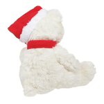 Peluche Ours de Noël - 38 cm - blanc