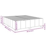 vidaXL Sommier à lattes de lit avec matelas Taupe 180x200 cm Tissu