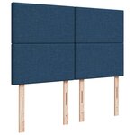 vidaXL Sommier à lattes de lit avec matelas Bleu 160x200 cm Tissu