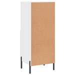 vidaXL Buffet Blanc brillant 34 5x34x90 cm Bois d'ingénierie