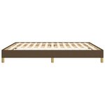 vidaXL Cadre de lit sans matelas marron foncé 180x200 cm tissu