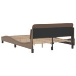 vidaXL Cadre de lit avec tête de lit Cappuccino 140x200 cm Similicuir