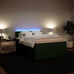 vidaXL Sommier à lattes de lit et matelas Vert foncé 160x200cm Velours