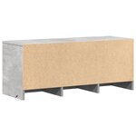 vidaXL Meuble TV avec LED gris béton 97x34x40 cm bois d'ingénierie
