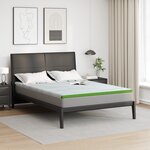 vidaXL Coussins de Matelas Blanc et vert 140 x 190 cm