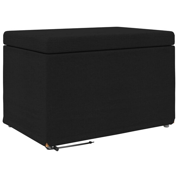 vidaXL Tabouret Noir 61 x 41 x 40 cm Tissu et bois stratifié