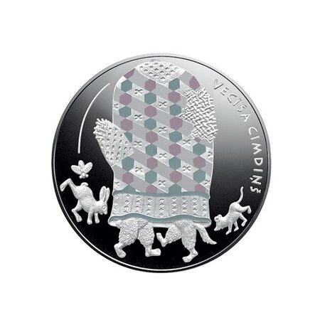 Pièce de monnaie 5 euro Lettonie 2017 argent BE – The Old Man’s Mitten