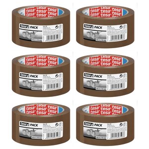 Adhésif d'emballage PP tesapack 66m x 50mm Marron x 6 TESA