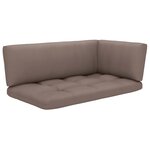 Canapé palette 2 places avec coussins 110 x 65 x 55 cm pin imprégné de gris 02_0013254