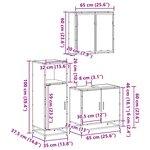 vidaXL Ensemble de meubles de salle de bain 3 Pièces chêne sonoma