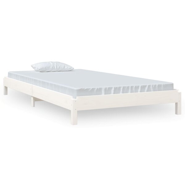 vidaXL Lit empilable sans matelas blanc 80x200 cm bois de pin massif