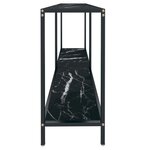 vidaXL Table console Noir 140x35x75 5 cm Verre trempé