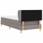 vidaXL Lit à Ressorts avec Matelas Crème 90x200 cm Tissu Taupe