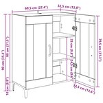 vidaXL Buffet Chêne artisanal 69 5 x 34 x 90 cm