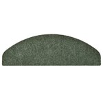 vidaXL Tapis autoadhésifs de marches 10 Pièces Vert 65x21x4 cm Aiguilleté