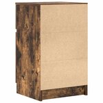 vidaXL Table de chevet Chêne fumé 39x35x65 cm Bois d'ingénierie