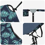 vidaXL Chaise longue pliante avec coussin Vert 56 x 190 x 81cm tissu