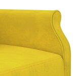 vidaXL Canapé-lit en forme de L jaune 271x140x70 cm velours