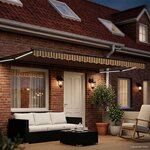 vidaXL Auvent rétractable électrique Jaune et Gris 4 5 × 3 m