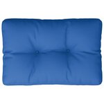 vidaXL Coussin de palette bleu royal 60x40x12 cm tissu