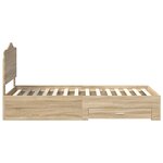 vidaXL Cadre de lit Chêne Sonoma 90 x 190 cm Bois d'ingénierie