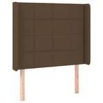 vidaXL Sommier à lattes de lit et matelas et LED Marron foncé 90x200cm