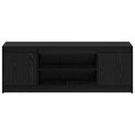 vidaXL Meuble TV avec LED en chêne noir  139 5x34x50 cm  en bois d'ingénierie