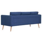vidaXL Ensemble de canapé 2 Pièces tissu bleu