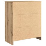 vidaXL Buffet avec tiroirs chêne artisanal 71x35x84 cm bois ingénierie