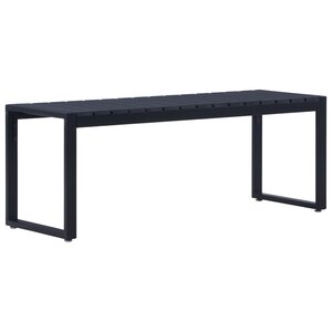 vidaXL Banc de jardin 120 5 cm Panneau PS Noir
