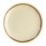 Assiette plate ronde couleur sable 230 mm - lot de 6 -  - porcelaine