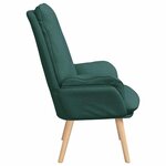 vidaXL Fauteuil relaxant Vert foncé 69 x 74 x 93 cm tissu