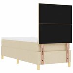 vidaXL Lit à ressorts avec matelas Crème 80 x 200 cm tissu