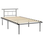 vidaXL Cadre de lit Gris Métal 100x200 cm