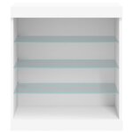 vidaXL Buffet avec lumières LED blanc 60 5x37x67 cm