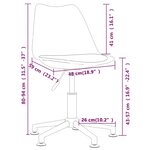 vidaXL Chaise pivotante de salle à manger Marron foncé Tissu