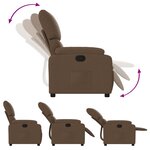 vidaXL Fauteuil inclinable Marron Tissu