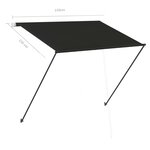 vidaXL Auvent rétractable avec LED 150x150 cm Anthracite