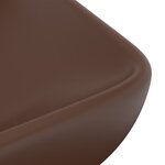 vidaXL Lavabo de luxe rectangulaire Marron foncé mat 71x38cm Céramique