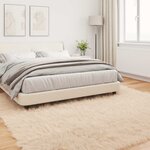 vidaXL Tapis en fausse Tafalla Beige 240 x 240 cm Polyester