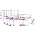 vidaXL Cadre de lit sans matelas bois massif