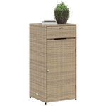 vidaXL Armoire de rangement de jardin beige 55x55x111cm résine tressée