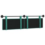 vidaXL Tête de lit suspendue Turquoise Velours