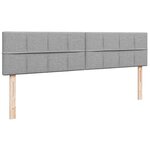 VidaXL Cadre de lit ottoman et matelas gris clair 180x200 cm tissu