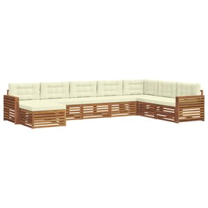 vidaXL Ensemble de canapés d'extérieur 8 pc Naturel et Crème